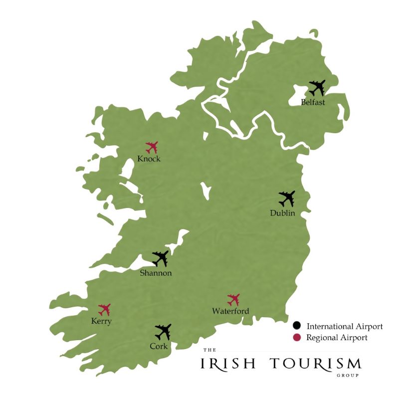 Ireland-airport-map